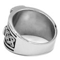 thumbnail image 4 of Thors Hammer Ring Mens Stainless Steel Viking Band, 4 of 5
