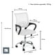 thumbnail image 3 of Silla de Escritorio Ergonómica Big Room Mesh Para oficina transpirable giro 360 blanco, 3 of 8