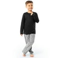 thumbnail image 2 of Fruit of the Loom Boy's Long Sleeve Fleece Pajama Set, 2-Piece, Sizes 4-16, 2 of 8
