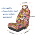thumbnail image 3 of Wukai Fruit-Flavored Ice-Cream Full Set Car Seat Covers with Soft Padding Universal Auto Front Seats Protector and Cushion Mat, 3 of 5