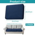 thumbnail image 2 of 8Pcs 100% Waterproof Patio Stretch Sofa Cushion Covers, Outdoor Cushion Cover Replacements, Patio Furniture Cushions Couch Slipcovers Chair Seat Cover Protector (Navy), 2 of 12