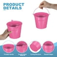 thumbnail image 3 of Small Metal Buckets with Handle Mini Galvanized Bucket Colorful Easter Buckets Rose Red 5"x4.7" 6 Pcs, 3 of 6