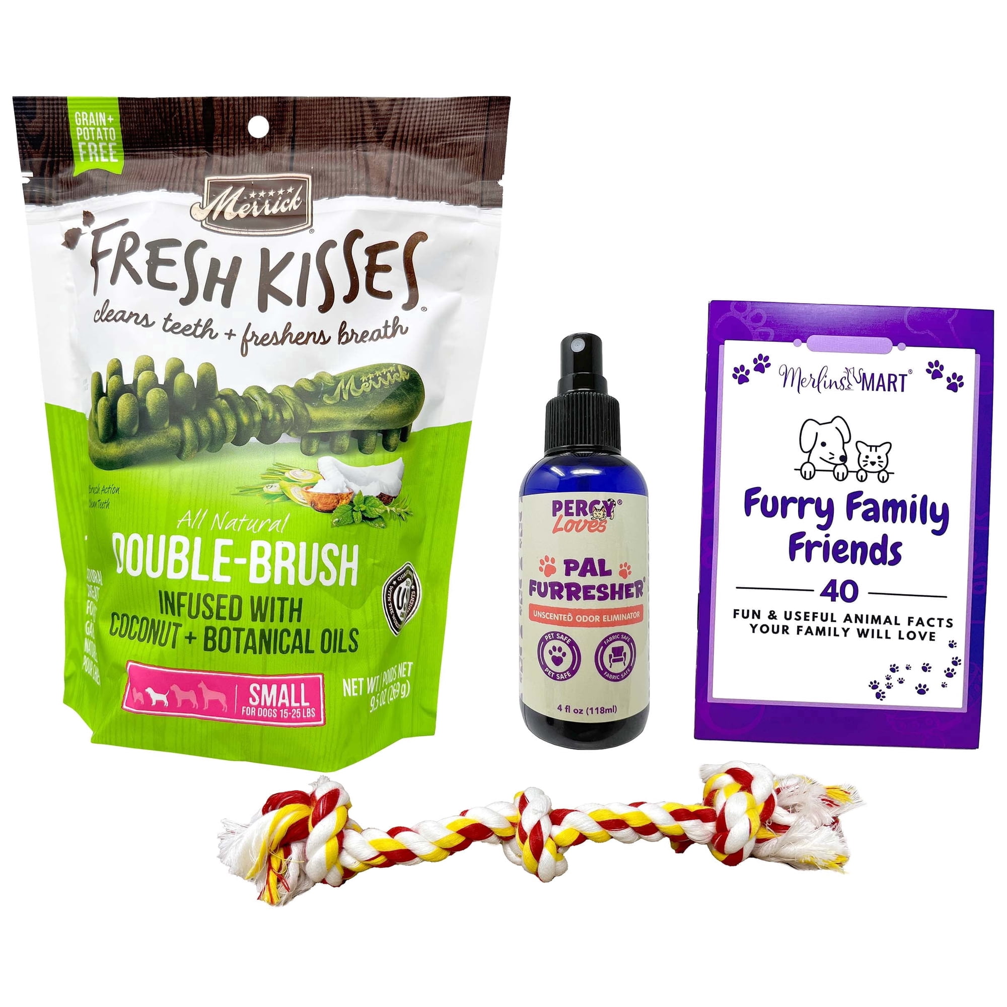 Merrick Fresh Kisses Small Breed Dental Treats Set with Toy, MerlinsMart Zine