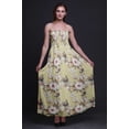 thumbnail image 3 of Bimba Robe Longue Maxi Tube à Corsage Smocké pour Femmes à Imprimé Floral et Martin-Pêcheur - XX-Grand, 3 of 7