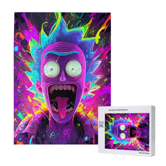Rick And Morty Jigsaw Puzzle 500 Pieces Wooden Puzzle Home Decor Birthday Party Gift
