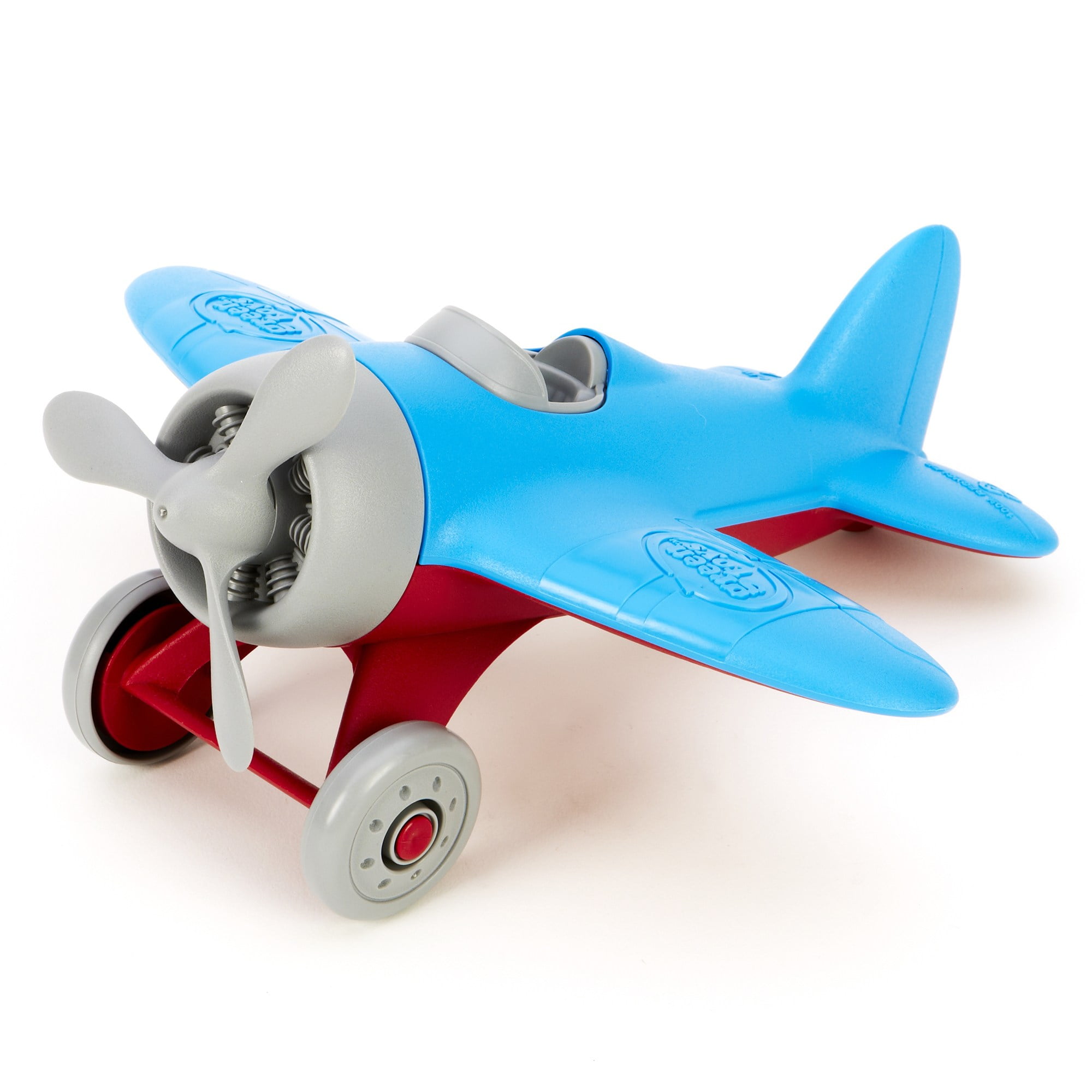 Green Toys: Airplane - Blue - Pretend Play Vehicle Toy, Recycled Material, Improve Aeronautical Knowledge, Spinning Propeller, Kids-Toddlers Ages 1+