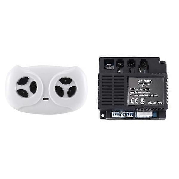 Jr1922rxs 12V kids electric vehicle; 2.4G Bluetooth remote, white/black