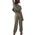thumbnail image 3 of Lucakuins - Conjunto de pantalones para mujer, camiseta de manga corta con cuello redondo y pantalones largos, atuendo de verano Lucakuins  moda, 3 of 4