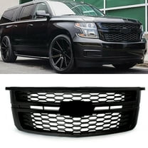 Gloss Black Front Upper Bumper Grille Grill For 2015-2020 Chevrolet Tahoe Suburban LS LT LTZ