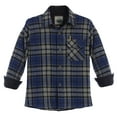 thumbnail image 2 of Gioberti Kids and Boys Brushed Flannel Plaid Checkered Shirt with Corduroy Contrast, 2 of 3