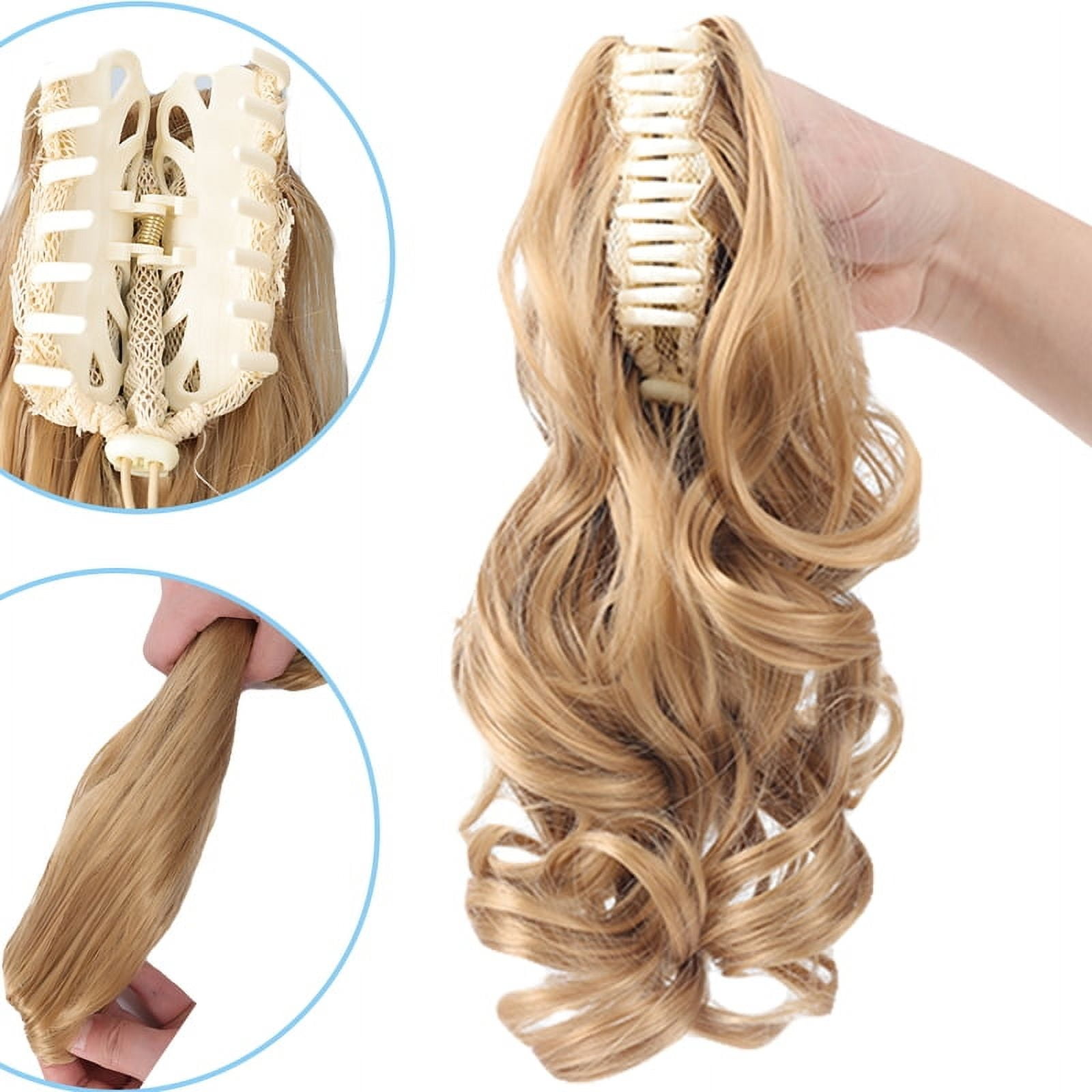 Synthetic Claw Clip In Short Ponytail Curly Pony Tail Clip-on hair False Wig House Pony Extension Hairpiece For Women
