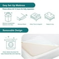 thumbnail image 6 of FOA Marc White Queen Platform Faux Leather Bed with 10" Memory Foam Mattress, 6 of 6