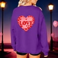 thumbnail image 4 of FDGIU ‌Women's Love Heart Sweatshirt, Valentine's Day Graphic Tee Long Sleeve Casual Top for Party & Gift Exchange, 4 of 7
