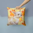thumbnail image 2 of Carolines Treasures BB9958PW1414 Chihuahua Leg up Fall Fabric Decorative Pillow  14Hx14W multicolor, 2 of 4