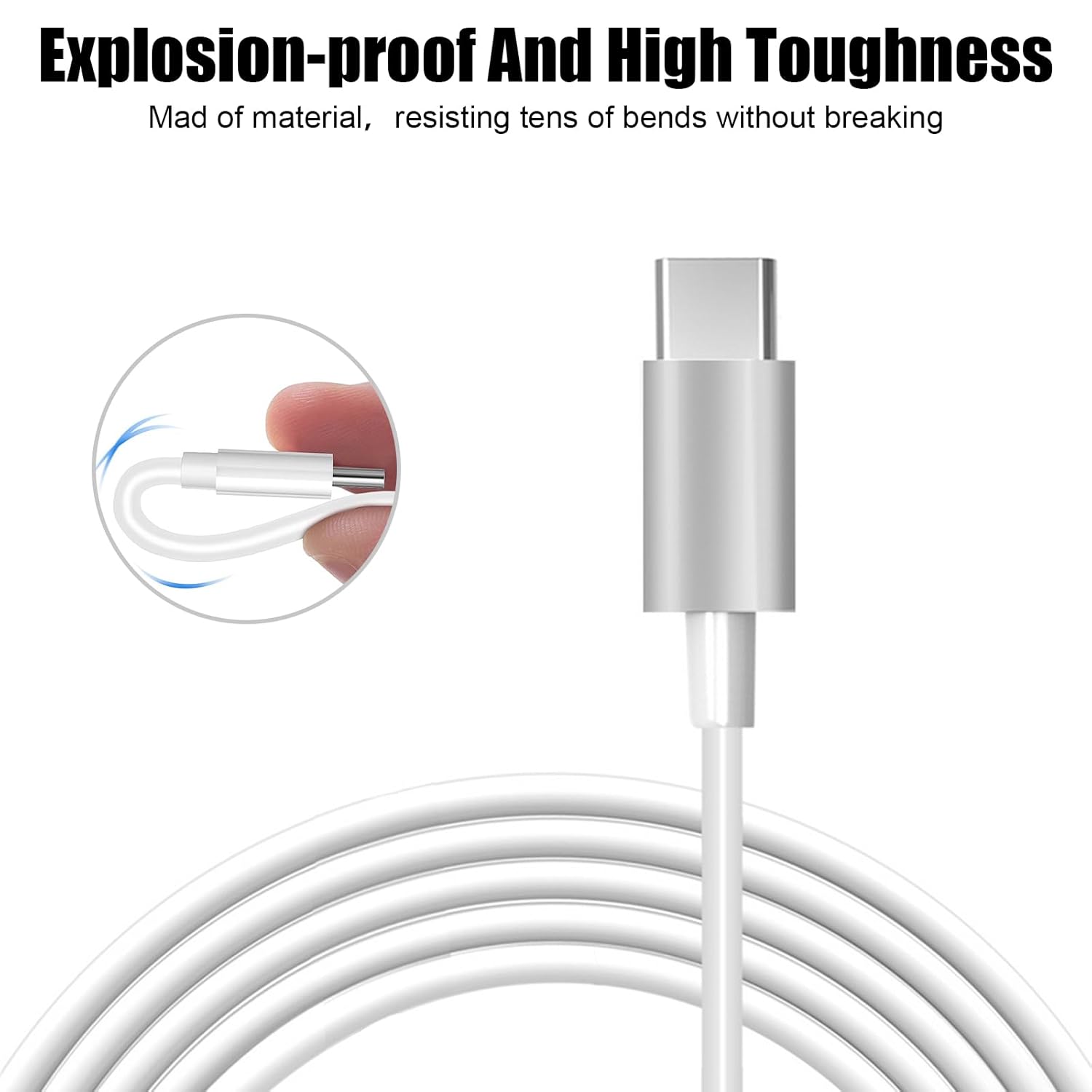 65W USB-C to Magnetic 2 1.8M Cable，Type-C to Mag-Safe 2 Fast Charging Cable Compatible with MacBook Pro 2012-2015，MacBook Air 2012-2017 (White)