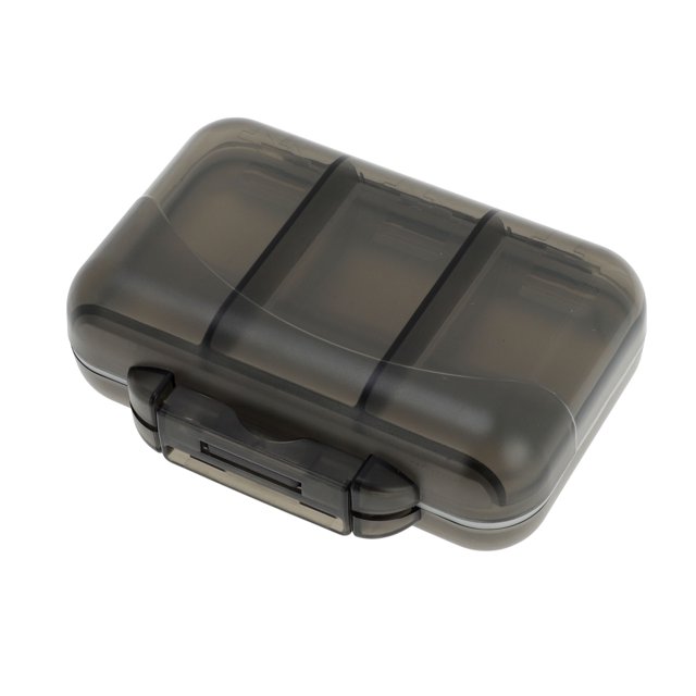 Ofertas Únicas 1 Pc Caja de Pastillas de Doble Capa de 7 Compartimentos para Viajes Gris