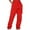 Red, variant on Gym Sweats Women, Comdrip Ladies' Solid Drawstring Elastic Waist Pocket Pants Slacks Cargo Sweatpants Army Green L