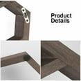 thumbnail image 4 of 2x Floating Wall Hexagon Shelf Hanging  Shelving Storage Display Rack Home Decor, 4 of 7