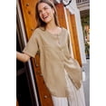 thumbnail image 6 of Woman Within Plus Size Short-Sleeve Crinkle Shirt, 6 of 6