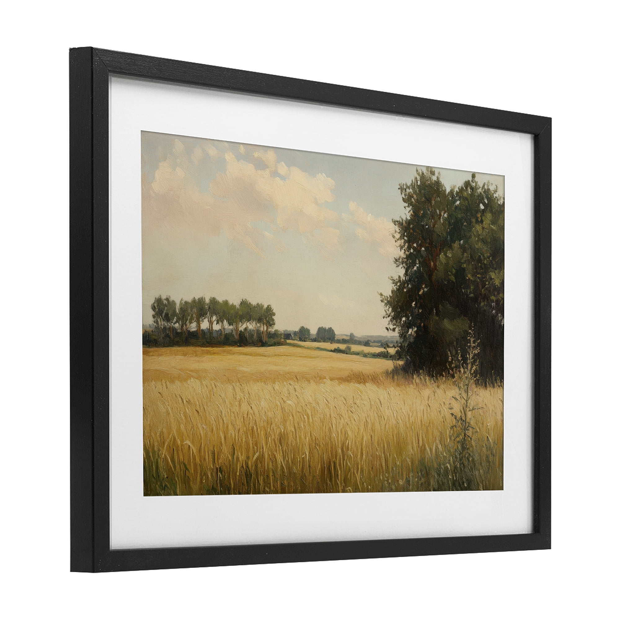 Stupell Industries Where The Wheat Grows Black Framed Print Under Glass, design by Petal Prints Design