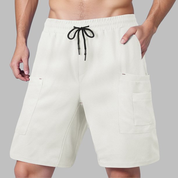 WILLBEST Pantalones Cortos Deportivos para Hombre, Pantalones Cortos Casuales de Carga con Bolsillo Holgado de Moda de Verano para Hombre