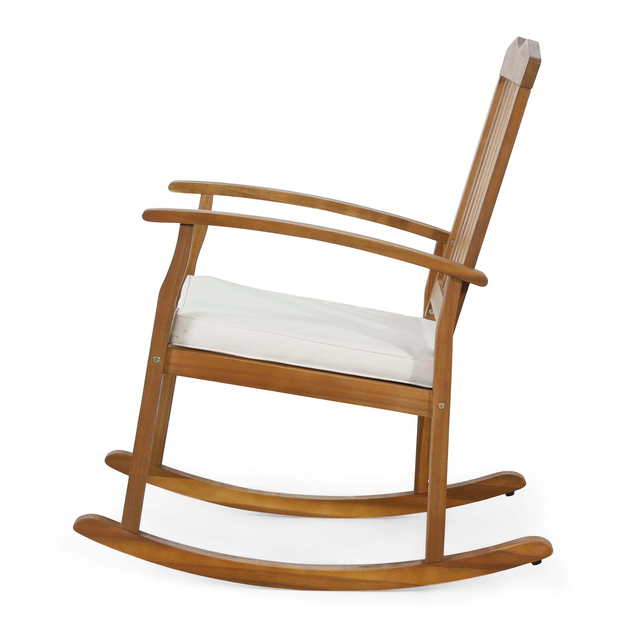 Sadie outdoor acacia wood online rocking chair with cushion