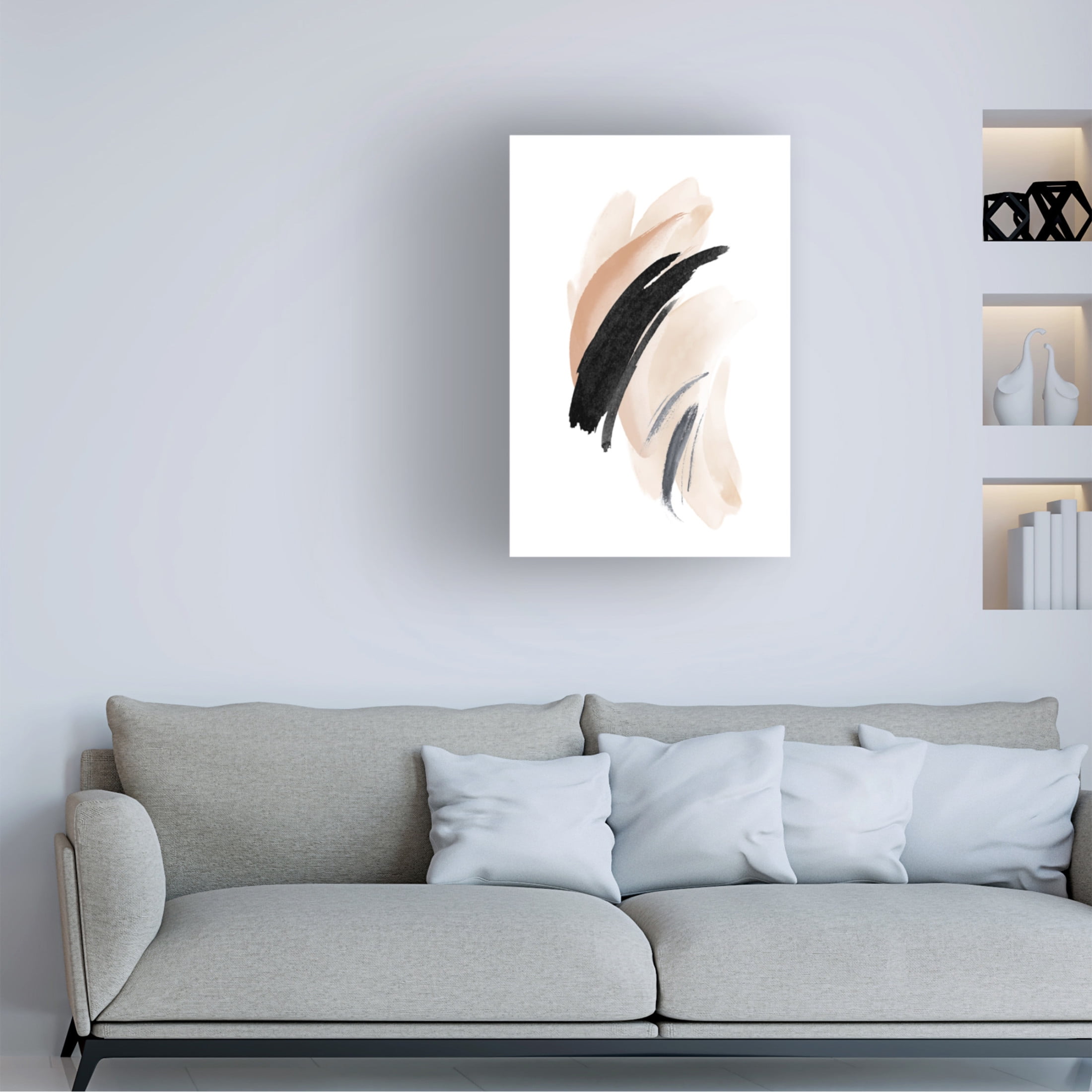 Trademark Fine Art Sally Ann Moss Simple Beige 2 Canvas Wall Art