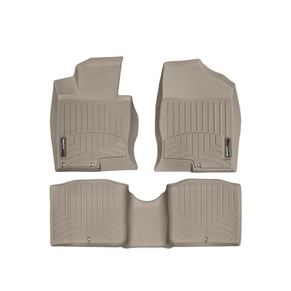 WeatherTech Custom Fit FloorLiners compatible with 2012-2017 Hyundai Azera - 1st & 2nd Row, Tan