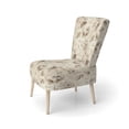 thumbnail image 3 of Designart "Minimalist Chic in Victorian Style I" White Floral Upholstered Accent Chair - Cottage Arm Chair For Bedroom, 3 of 5