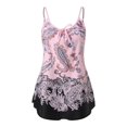 thumbnail image 4 of MKLEKYY Traje De Baño Mujer Natacion Women Vintage Print Bowknot Strappy Back Tankini Set Two Piece Swimdress Panty Bathing Suit Beachwear, 4 of 6