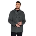 thumbnail image 4 of COOFANDY Mens Coat Double Breasted Short Trench Coat, Business Casual Knee-Length Overcoat with Lapel Collar, Slim Fit for Fall and Winter, 4 of 4