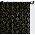 thumbnail image 1 of Vargottam 84 Inch Rod Pocket/Back Tab Cotton Curtains for Windows and Doors - Light Filtering Cotton - Light Filtering Drapes For Doors - Set of 2 Panels, 52"x84" - Floral Block Print (Black), 1 of 8