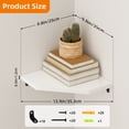 thumbnail image 2 of Fairy Corner Floating Shelves Set of 6, White Wall Mounted Corner Shelf for Bedroom, Bathroom, Living Room, Kitchen Storage and Decor, 2 of 7