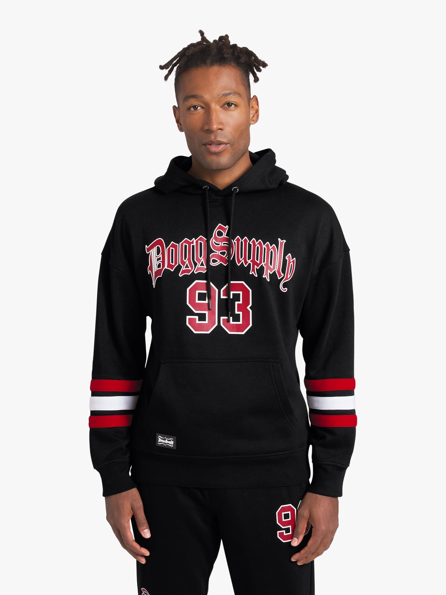 Dogg Supply by Snoop Dogg All-Gender Men's and Women's Varsity Fleece Hoodie, Sizes XS-3XL