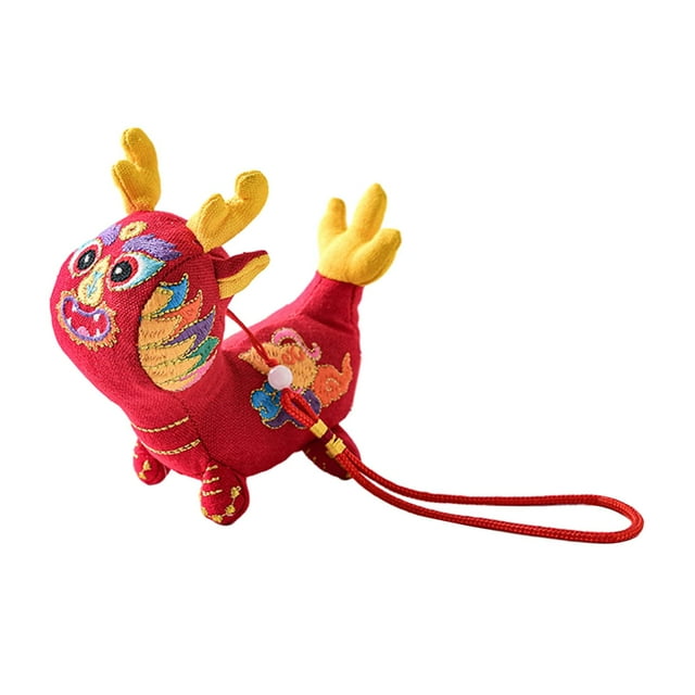 Juguetes de peluche de dragón de año Nuevo, colgante de juguete de peluche de dragón chino, decoración para el hogar, juguete de peluche de dragón , estilo A