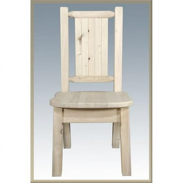Homestead Side Chair with Laser Engraved Wolf Design