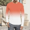 thumbnail image 2 of Gubotare Shirts for Men Men's Long Sleeve T-Shirt Classic Crewneck Tee (Orange,M), 2 of 4