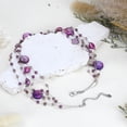 thumbnail image 3 of Vibrant Pink Tones Pearl and Zebra Pattern Seashells Multi-Strand Necklace, 3 of 5