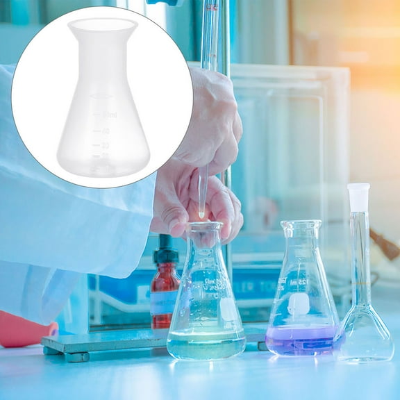 Raindrops  6 Pcs Plastic Flask Laboratory Chemistry Flasks Beaker Child