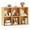 Burlywood, variant on WDZS 8-Cube Bookcase, Large Floor Standing Horizontal Bookshelf with 8 Open Shelves & 2 Anti-Tipping Kits, Home Office Wooden Storage Book Shelf for Living Room, Study (White, 8-Cube)