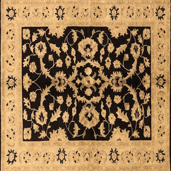 Ahgly Company Indoor Square Oriental Brown Traditional Area Rugs, 3' Square