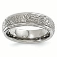 thumbnail image 1 of Edward Mirell Titanium Brushed & Polished Hammered 7mm Band Size 9, 1 of 4