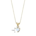 thumbnail image 3 of 0.5 ct Heart Shape Created White Opal and Diamond Pendant in 14K Yellow Gold, 18", 3 of 3