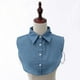 thumbnail image 4 of Blusa de algodón estilo Peter Pan falso para mujer, con cuello falso desmontable Azul, 4 of 5