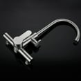 thumbnail image 5 of Wall Mount Kitchen Sink Faucet One Handle 2 Holes Mixer Tap Stainless Steel, 5 of 27