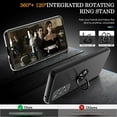thumbnail image 3 of Galaxy A53 5G Case, Samsung Galaxy A53 5G Case with HD Screen Protector, [Military Grade] Shockproof Protection Case with 360° Magnetic Built-in Ring Kickstand Case for Samsung A53 5G, Black, 3 of 7