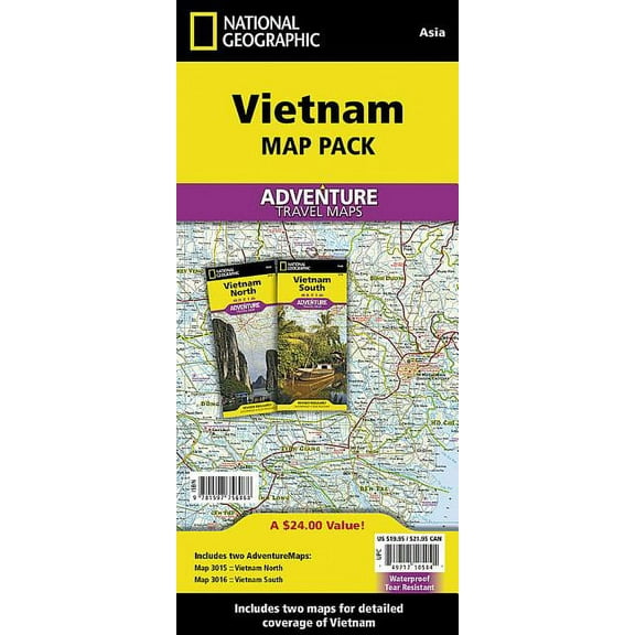 National Geographic Adventure Map Vietnam [Map Pack Bundle], (Paperback)