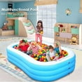 thumbnail image 4 of Inflatable Swimming Pool 120" X 72" X 22" Blow up Pool Full Sized Inflatable Pools Kiddie Toddler Family Backyard Pools for Adults Kids Age 3 + Light Blue, 4 of 6
