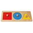 thumbnail image 2 of Milaget Kids Child Early Learning 3 Color Geometry Stacking Matching Toys Rectangle Plate, 2 of 6