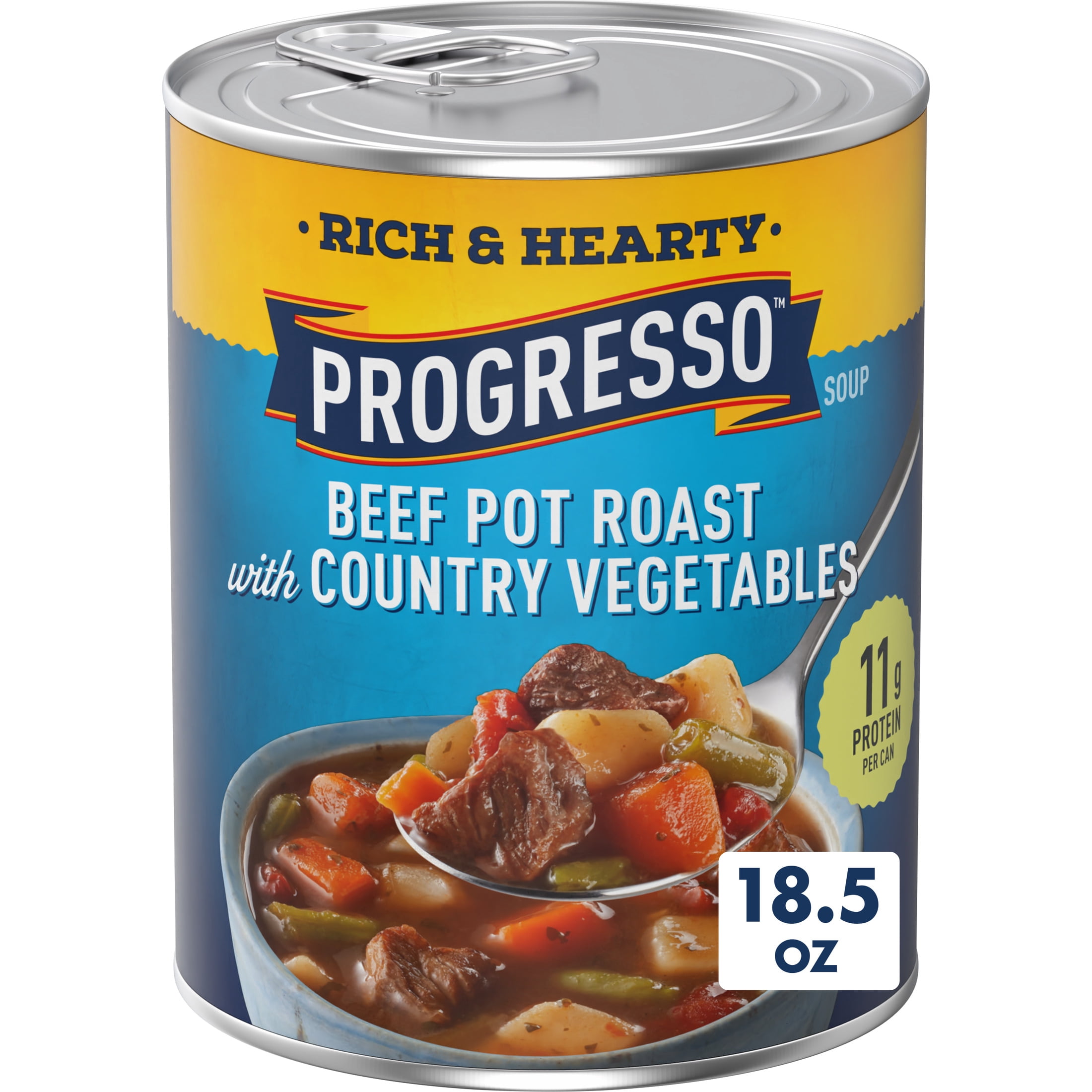 (12 pack) Progresso Beef Pot Roast with Country Vegetables Canned Soup, 18.5 oz